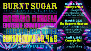 Flyer for "Cosmic Riddem, Esoteric Rambunction & Eclectic Blue Cheer"
